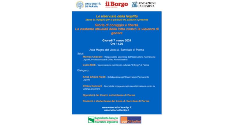  Le interviste della legalit&agrave; - Il Borgo e Osservatorio della legalit&agrave; Unipr
