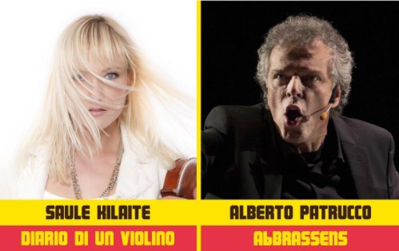 Sabato 2 novembre&nbsp;al Teatro Magnani di Fidenza il doppio spettacolo "Diario di un violino" e "AbBRASSENS" con Saule Kilaite e Alberto Patrucco
