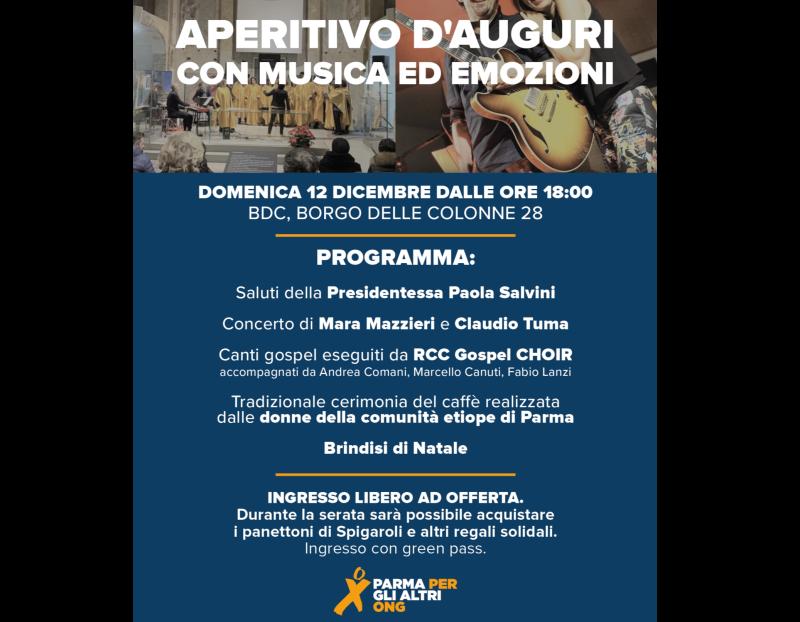 La magia del gospel, l&rsquo;emozione della musica e l&rsquo;aroma del caff&egrave; etiope si incontrano per il brindisi di Natale di Parma Per gli Altri