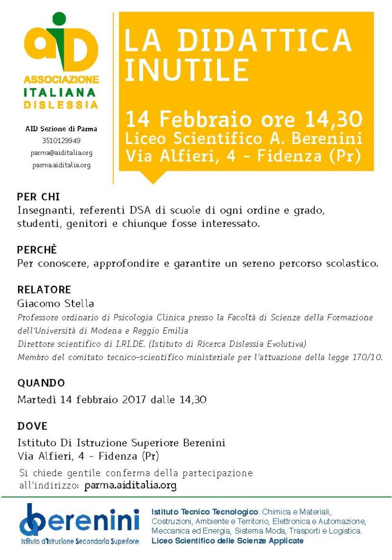 "La Didattica Inutile" presentazione del prof. Giacomo Stella