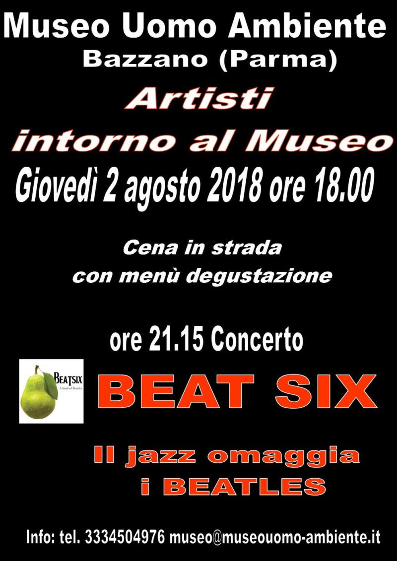 Artisti intorno al museo, cena in strada e concerto