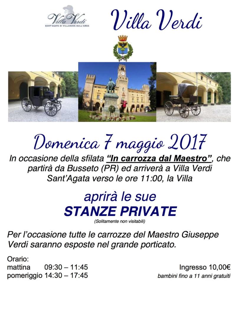 Villa Verdi apre le stanze private 