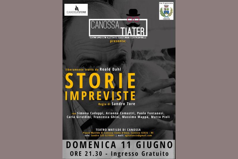 "Storie Impreviste" al teatro Matilde di Canossa