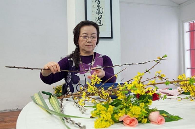 Dimostrazione di ikebana