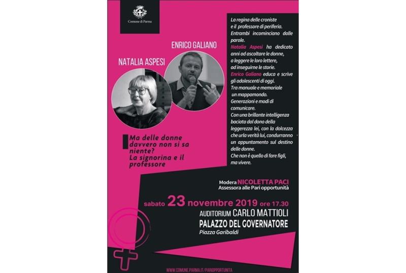 Natalia Aspesi ed Enrico Galiano a Parma