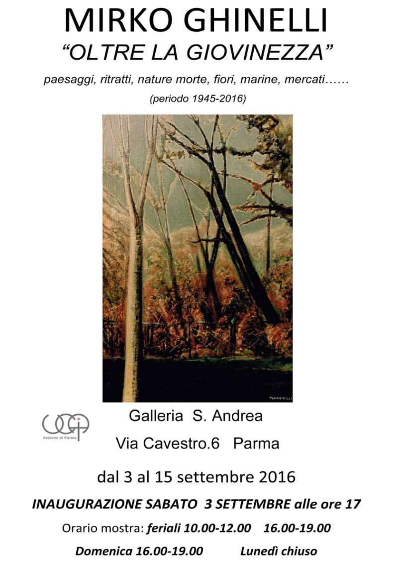 OLTRE LA GIOVINEZZA... mostra antologica di MIRKO GHINELLI