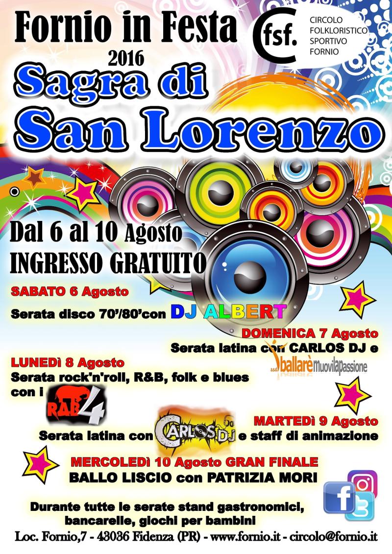 Fornio in festa 2016: Sagra di San Lorenzo