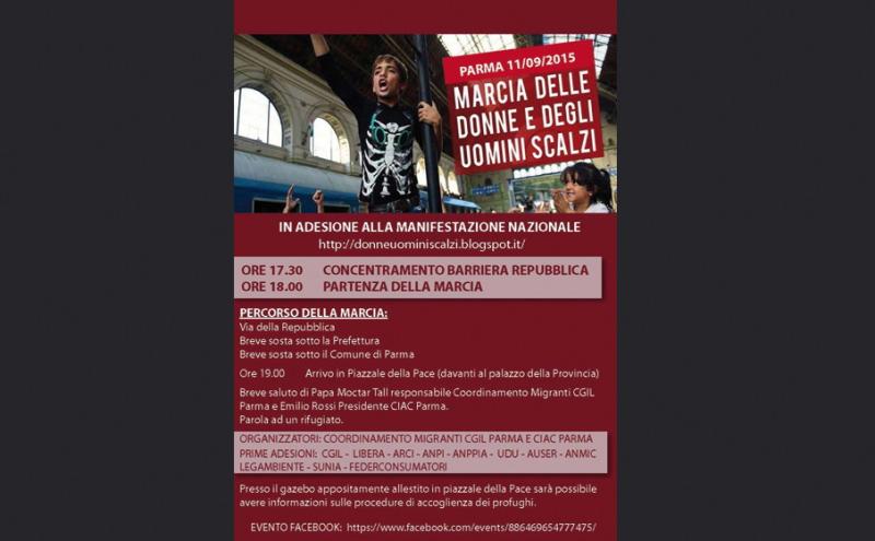 In marcia scalzi per i diritti dei profughi