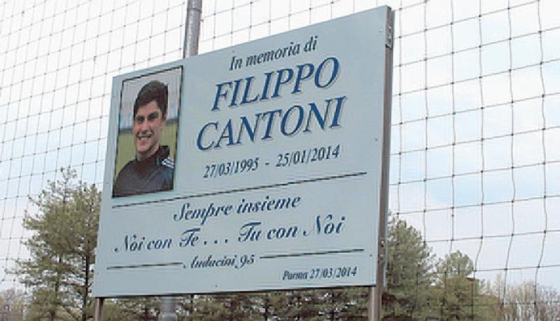Il campo del Maria Luigia dedicato a Filippo Cantoni