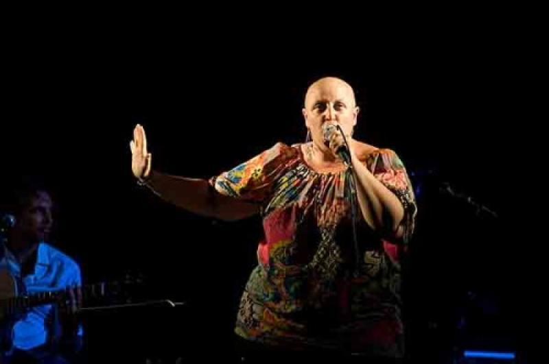 Barbara Barbieri in piazza della Pace