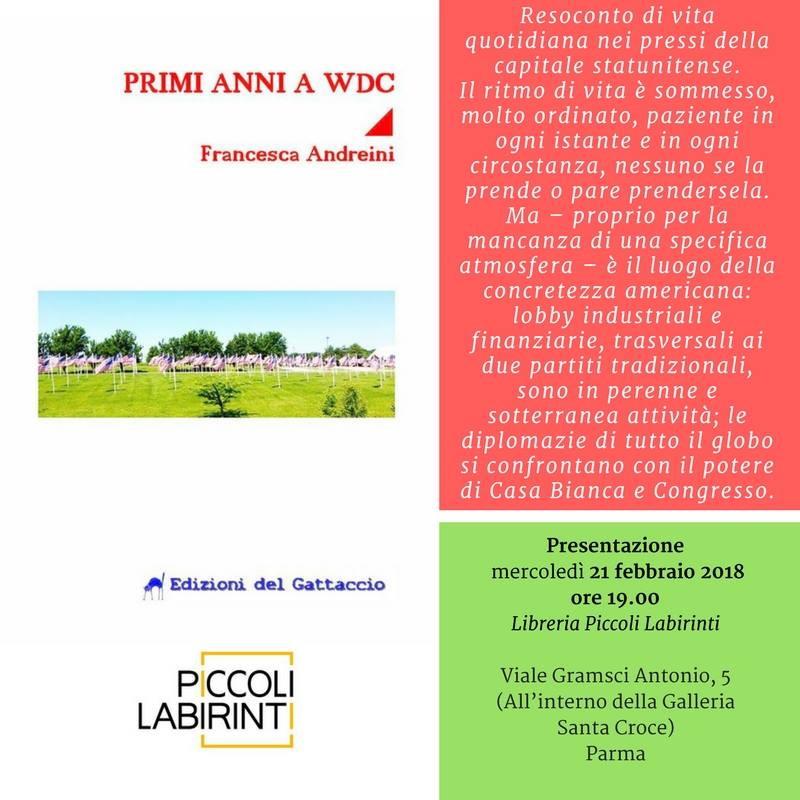 Rassegna Inchiostro d'autore: Francesca Andreini presenta il romanzo "Primi anni a Wdc"