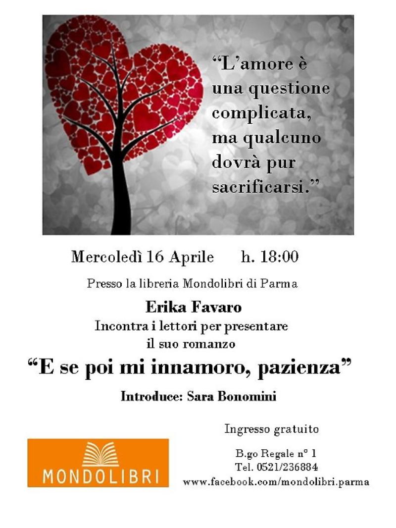  Erika Favaro presenta "E se poi mi innamoro, pazienza"