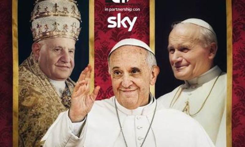 La cerimonia di canonizzazione di Papa Giovanni XXIII e Papa Giovanni Paolo II al cinema