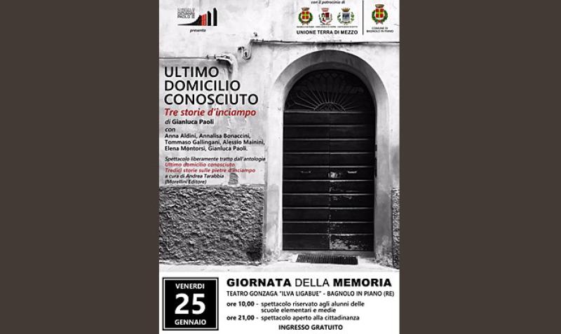 Al teatro di Bagnolo in Piano va in scena "Ultimo domicilio conosciuto"
