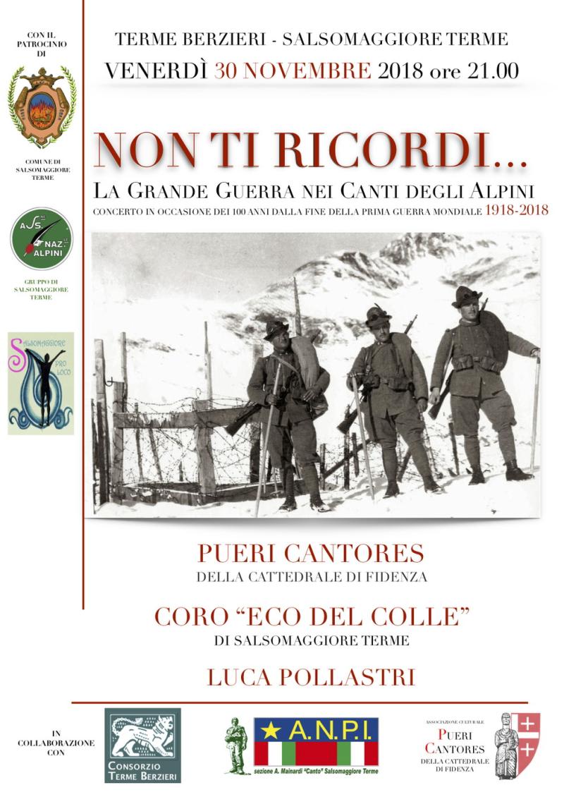 Non ti ricordi... La Grande Guerra nei canti degli Alpini"