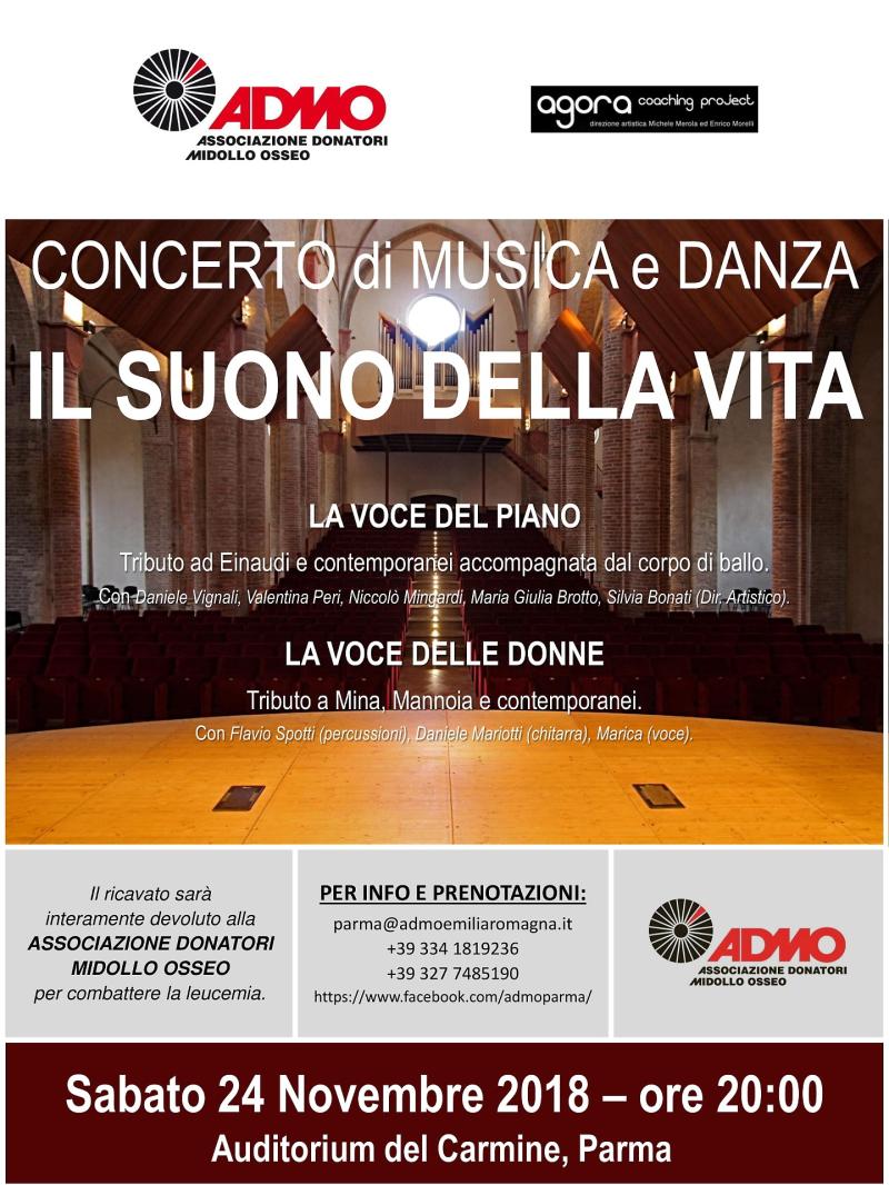 "Il suono della vita" all'Auditorium del Carmine