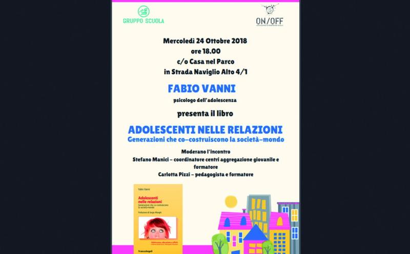 "Adolescenti nelle relazioni": incontro con Fabio Vanni alla Casa nel Parco