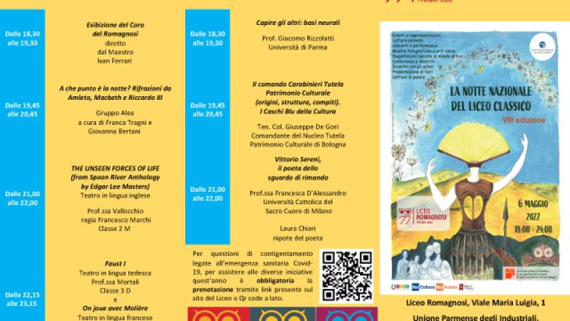 EVENTO I: Notte Nazionale del Liceo Classico, 6 maggio 2022, a partire ore 18.00