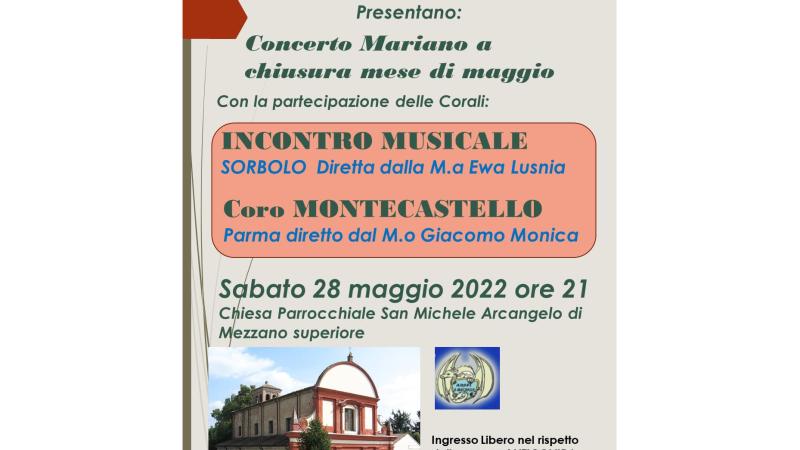 Stasera concerto per chiudere il mese mariano