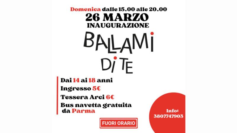 Ballami di te - Il Fuori Orario apre la domenica pomeriggio per i giovanissimi
