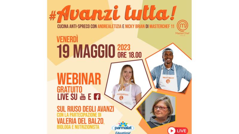 "Avanzi Tutta!", il webinar per le famiglie sulla cucina anti-spreco