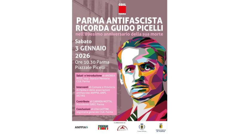 3 gennaio, Parma antifascista ricorda Guido Picelli in Oltretorrente
