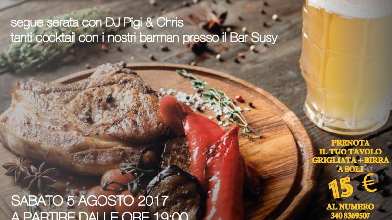 Serata con grigliata in piscina 