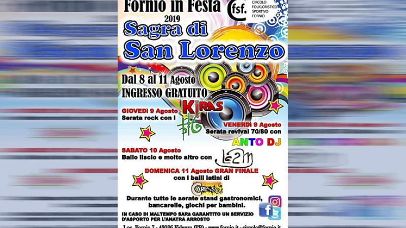Fornio in Festa 2019: ad agosto la Sagra di San Lorenzo