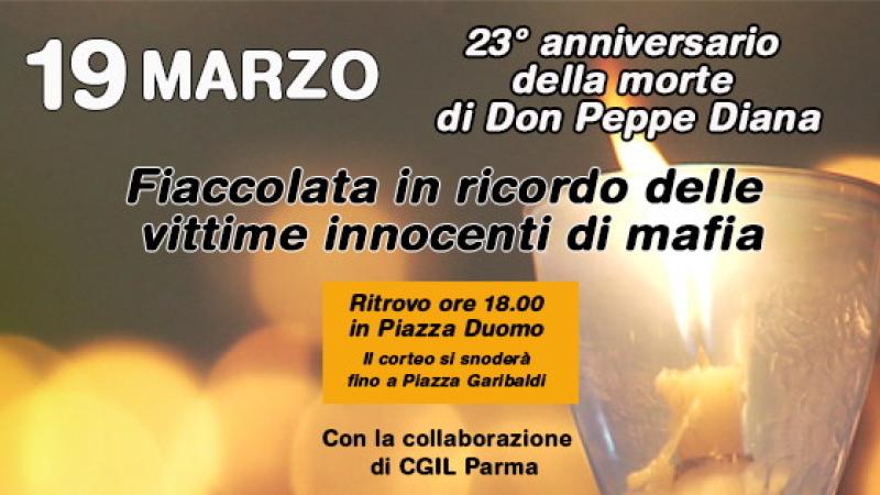 Fiaccolata contro le mafie in memoria di don Peppe Diana
