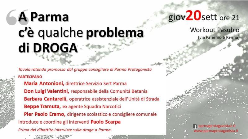 "A Parma c'&egrave; qualche problema di droga": un confronto per capire e poi progettare