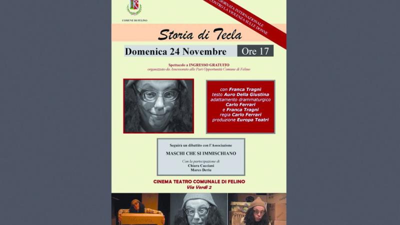 Contro la violenza sulle donne: Franca Tragni in 'Storia di Tecla', tra ironia e amaro