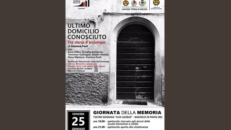 Al teatro di Bagnolo in Piano va in scena "Ultimo domicilio conosciuto"