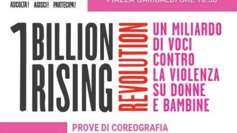One Billion Rising Revolution: Flash mob in piazza Garibaldi