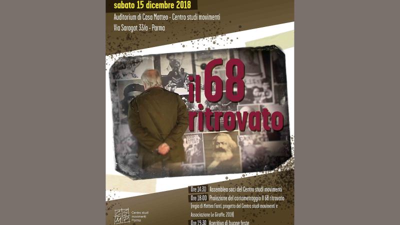 "Il 68 ritrovato" in via Saragat