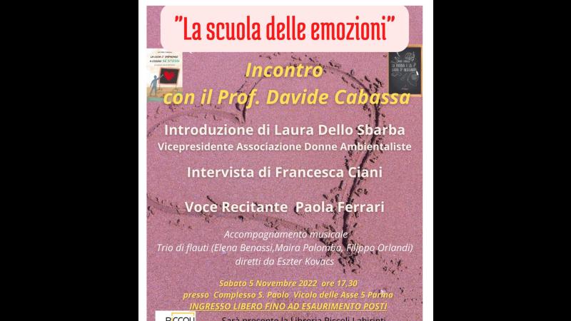 ADA associazione donne ambientaliste propone l’incontro intitolato LA SCUOLA DELLE EMOZIONI