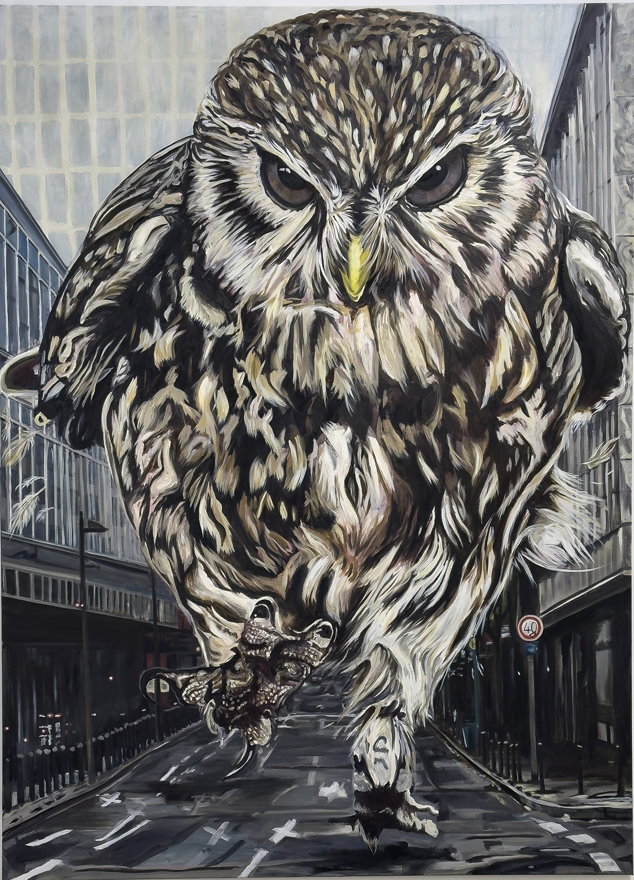 Jana Euler «On the way to the studio», 2025, olio su tela. Courtesy Greene Naftali Gallery. 